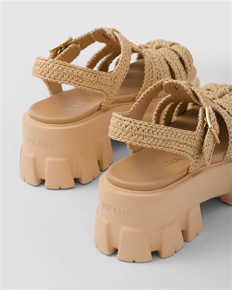 Natural Monolith Crochet Cage Sandals 